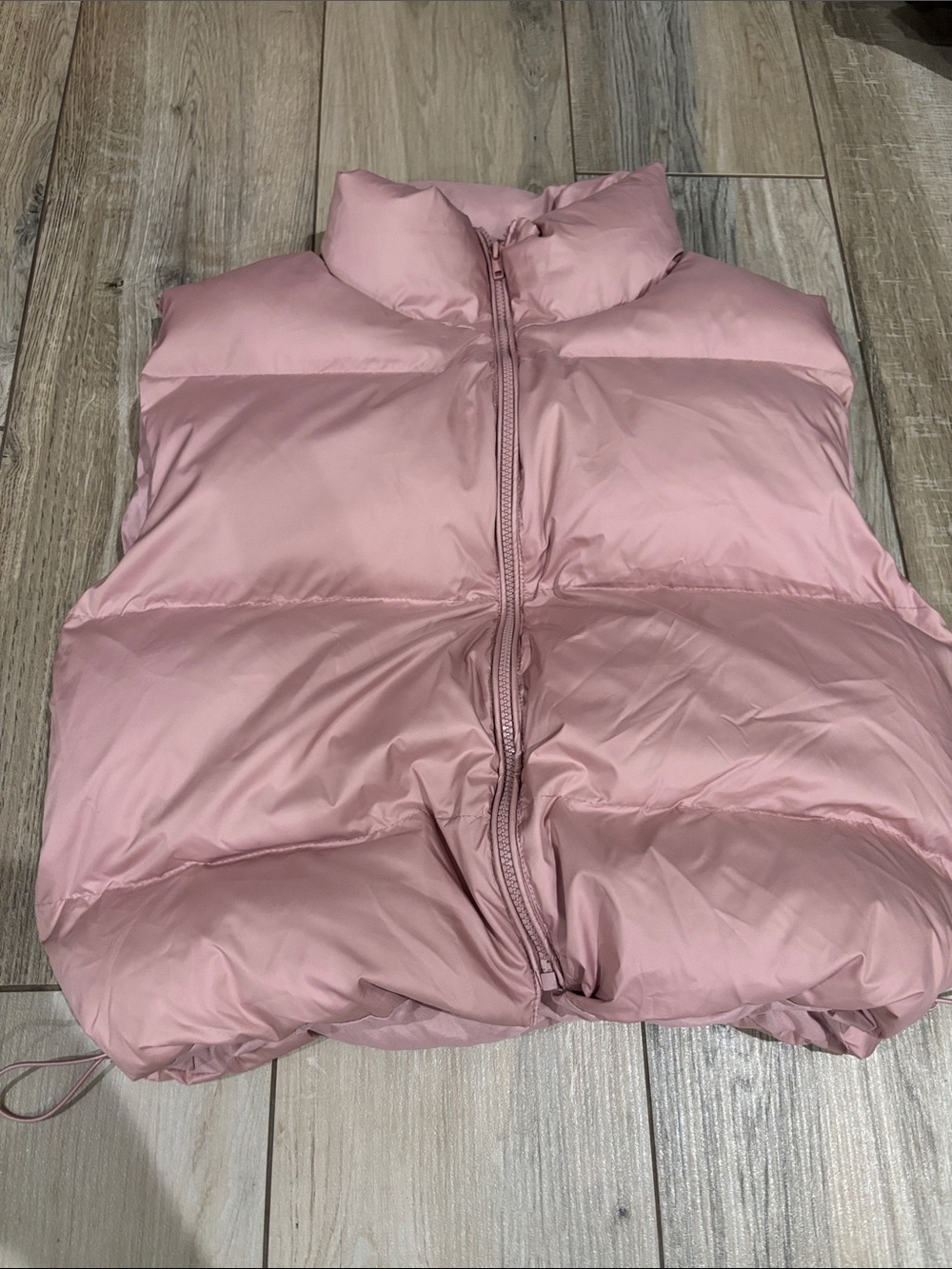 JODIFL Quilted Sleeveless Puffer Vest in Dusty Rose
